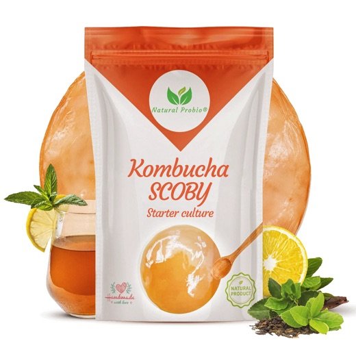 Zakje kombucha-scoby startcultuur van Natural Probio
